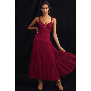 New Anthropologie Smocked Maxi Dress Size L